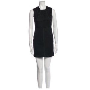 ROBERT RODRIGUEZ Square Neckline Designer Black Mini Shift Dress (XS/0) $400